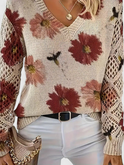 Beatrice | Floral Knit Jumper