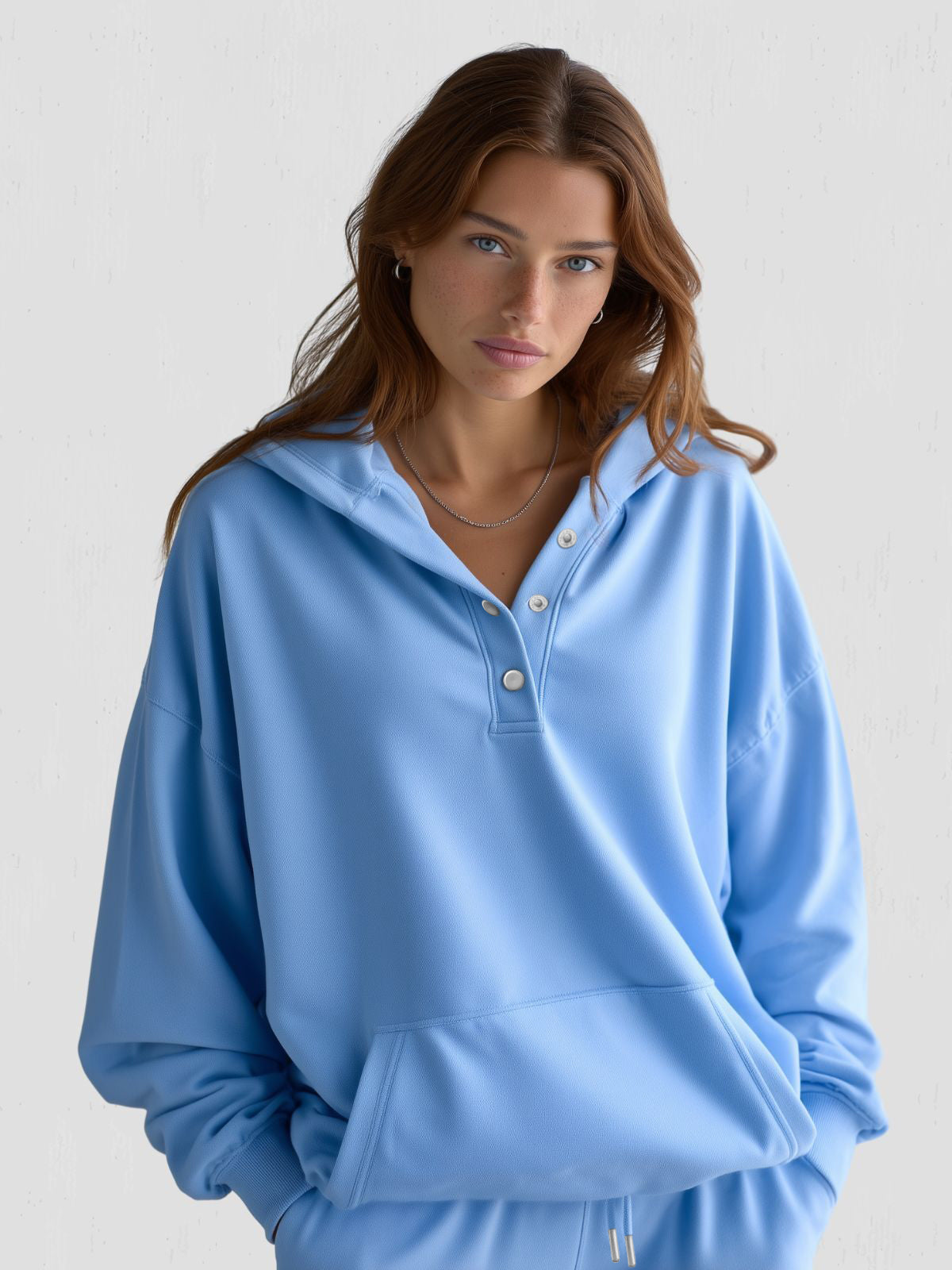 Oversized Snap-Fit Hoodie