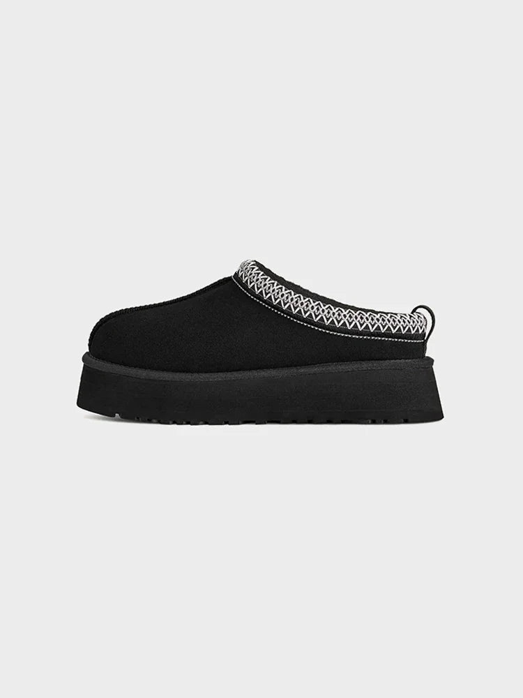Women's Braided Leather Outdoor Suede Slippers