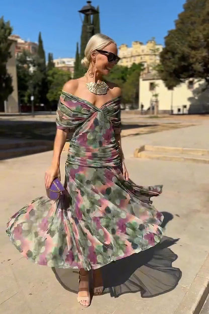 Nefeli - Elegant V-Neck Party Maxi Dress