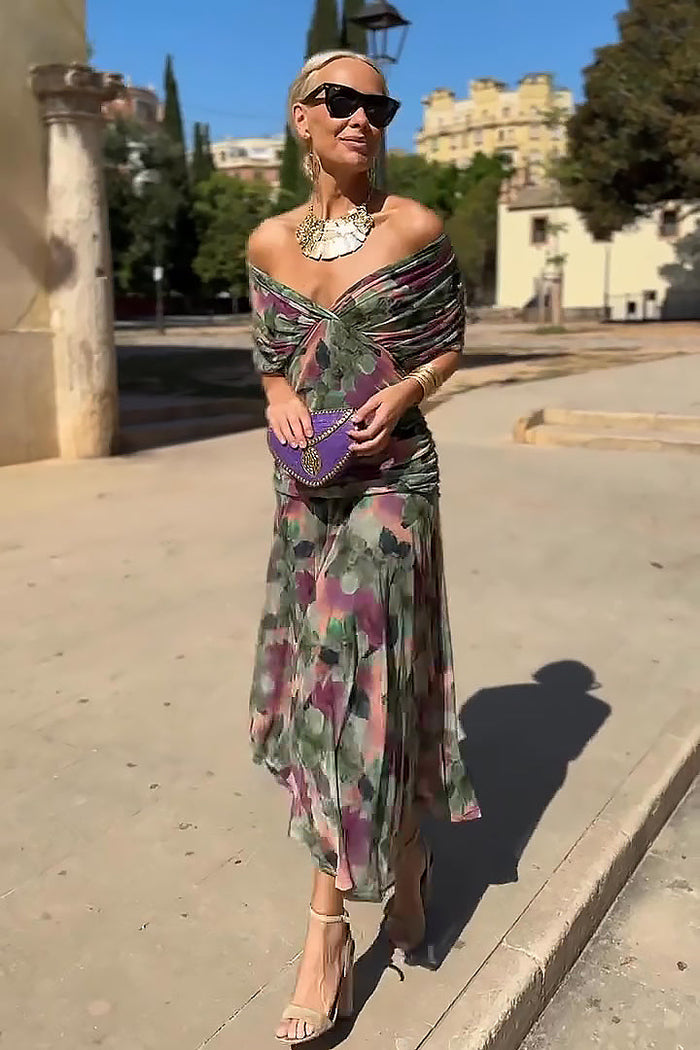 Nefeli - Elegant V-Neck Party Maxi Dress