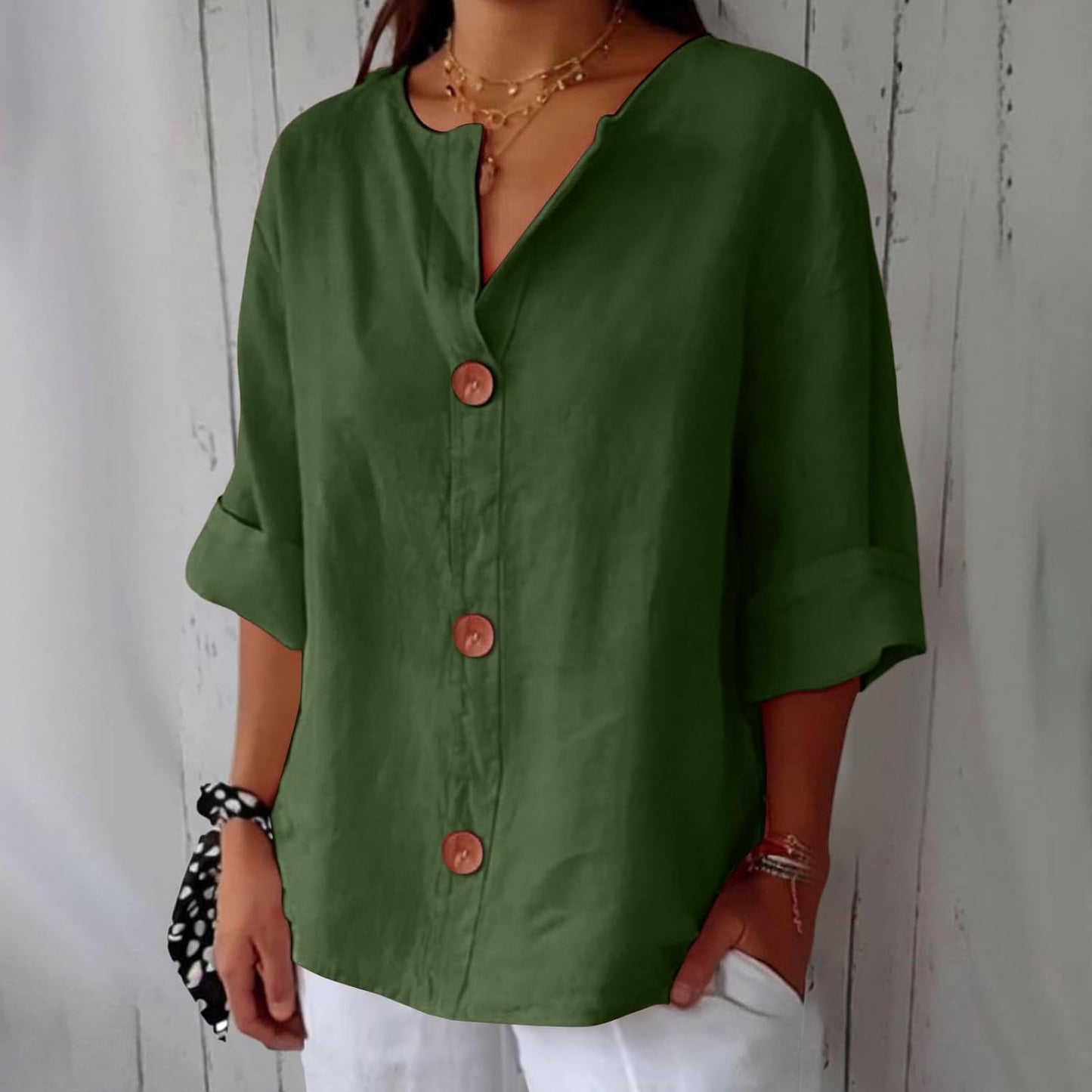 Jessica | Elegant Linen Blouse