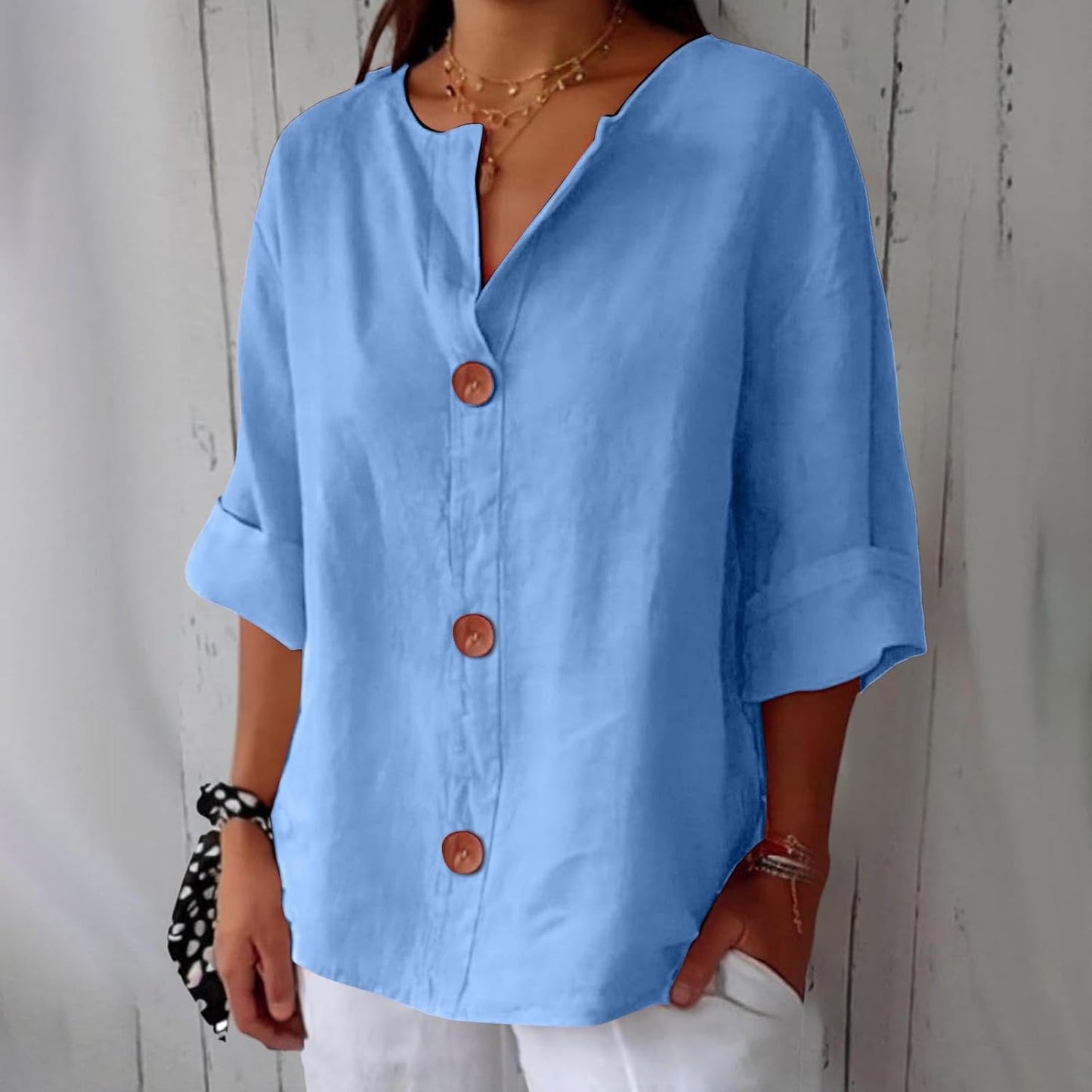 Jessica | Elegant Linen Blouse