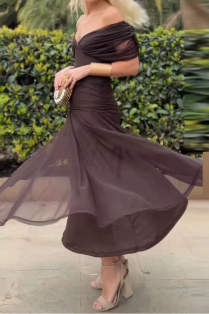 Nefeli - Elegant V-Neck Party Maxi Dress
