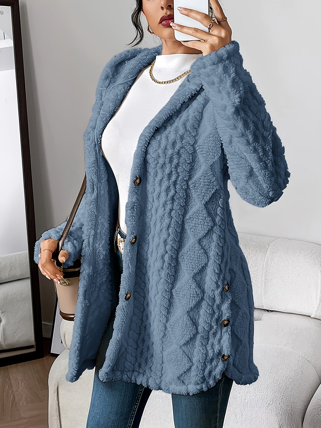 Jessica | Plush Hooded Cardigan