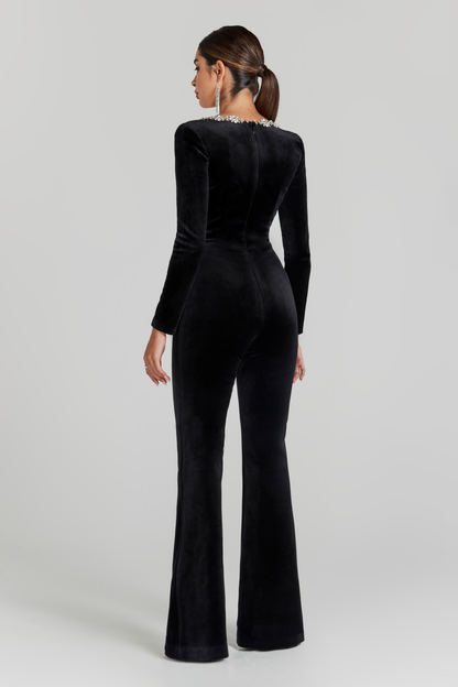 Tyla - Neck-Detail Solid Jumpsuit