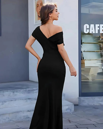 Off-Shoulder Bodycon Maxi Dress