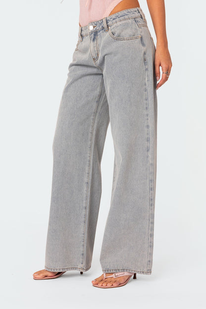 Celeste - Bow-Tie Loose Fit Jeans