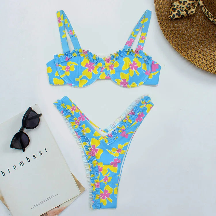 Colette - Cute bikini with ruffle detail