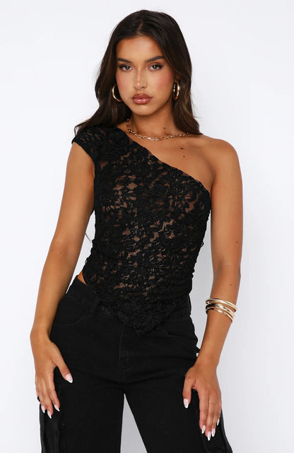 Phoenix - Lace Tie-Up Top